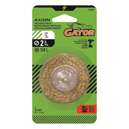 Gator Gator 2 in. Fine Crimped Wire Wheel Brush Brass Coated Steel 4500 rpm 1 pc 389858